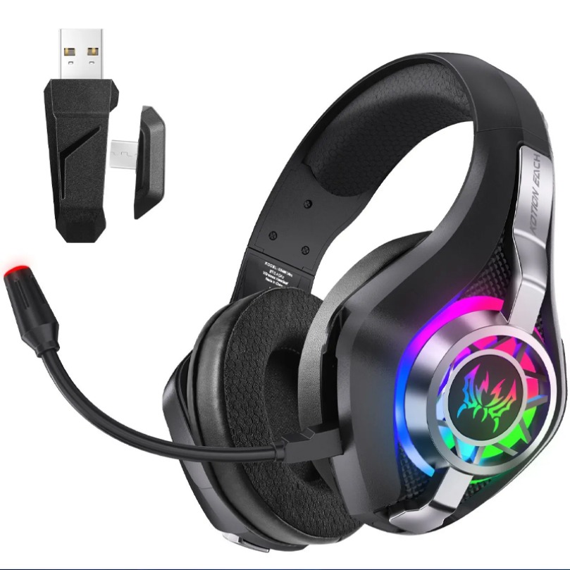 Gaming Headset With Mic Rgb - หูฟังเกมมิ่งไร้สาย GS400 Ultra 2.4GHz พร้อมไมโครโฟน ไฟ