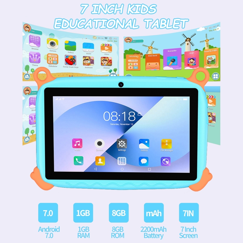 Tablets - แท็บเล็ตสำหรับเด็ก หน้าจอขนาด 7 นิ้ว เครื่องเรียนรู้ ของเล่นเสริมพัฒนาการสำหรับเด็กเล็ก