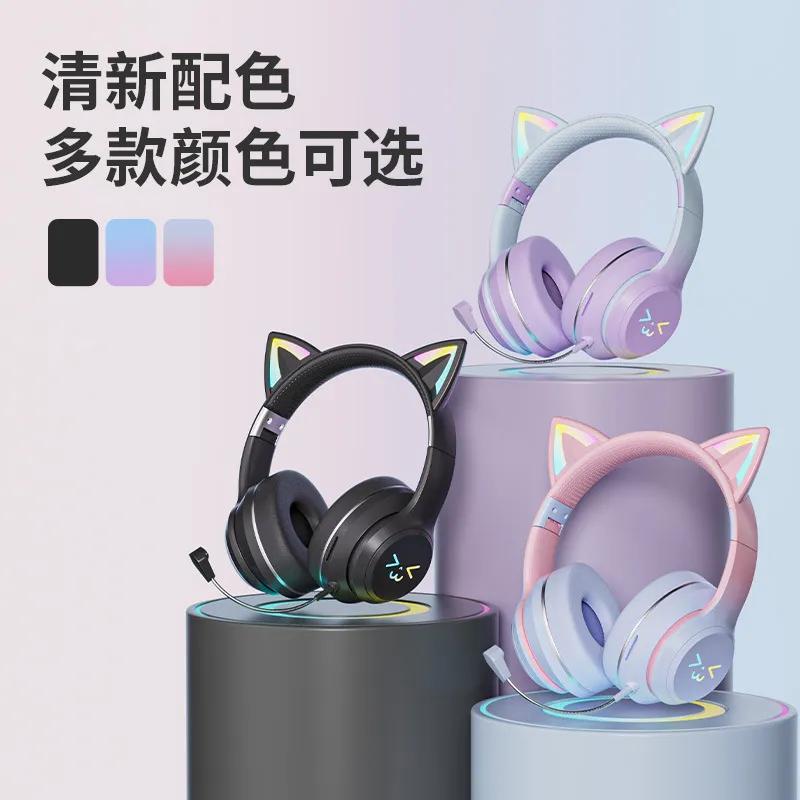หูฟังบลูทูธไร้สายแบบหูแมว พร้อ - Cat Ear Bluetooth Headset Led บทวิจารณ์และราคา