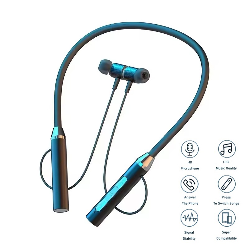 หูฟังไร้สายบลูทูธหูฟังแบบคล้อง - Magnetic Neckband Sports Earphones บทวิจารณ์และราคา