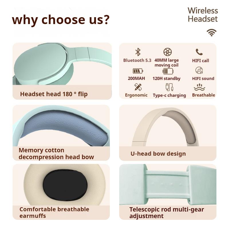 9D เสียงรอบทิศทางหูฟังไร้สายบล - Anc Wireless Over Ear Headphones บทวิจารณ์และราคา