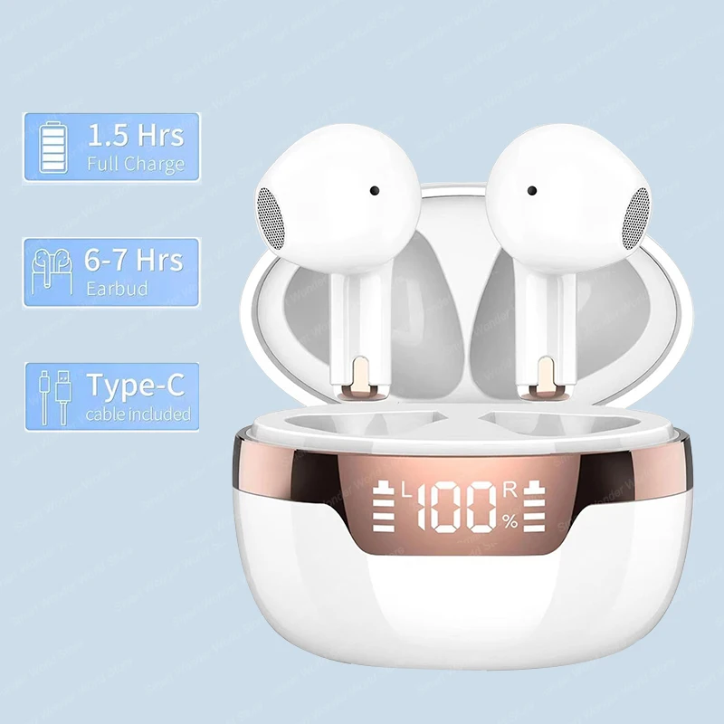 J97 หูฟังบลูทูธ TWS หูฟังไร้สา - Type C Wired Earphones With Mic บทวิจารณ์และราคา