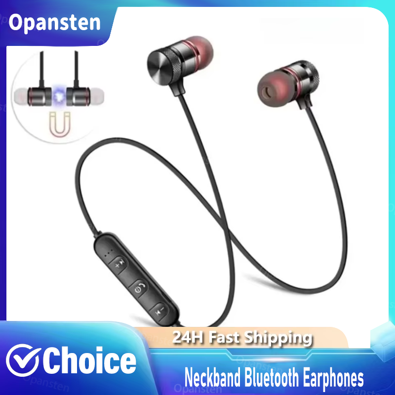 หูฟังบลูทูธแบบคล้องคอ ชนิดอินเ - Magnetic Neckband Sports Earphones บทวิจารณ์และราคา