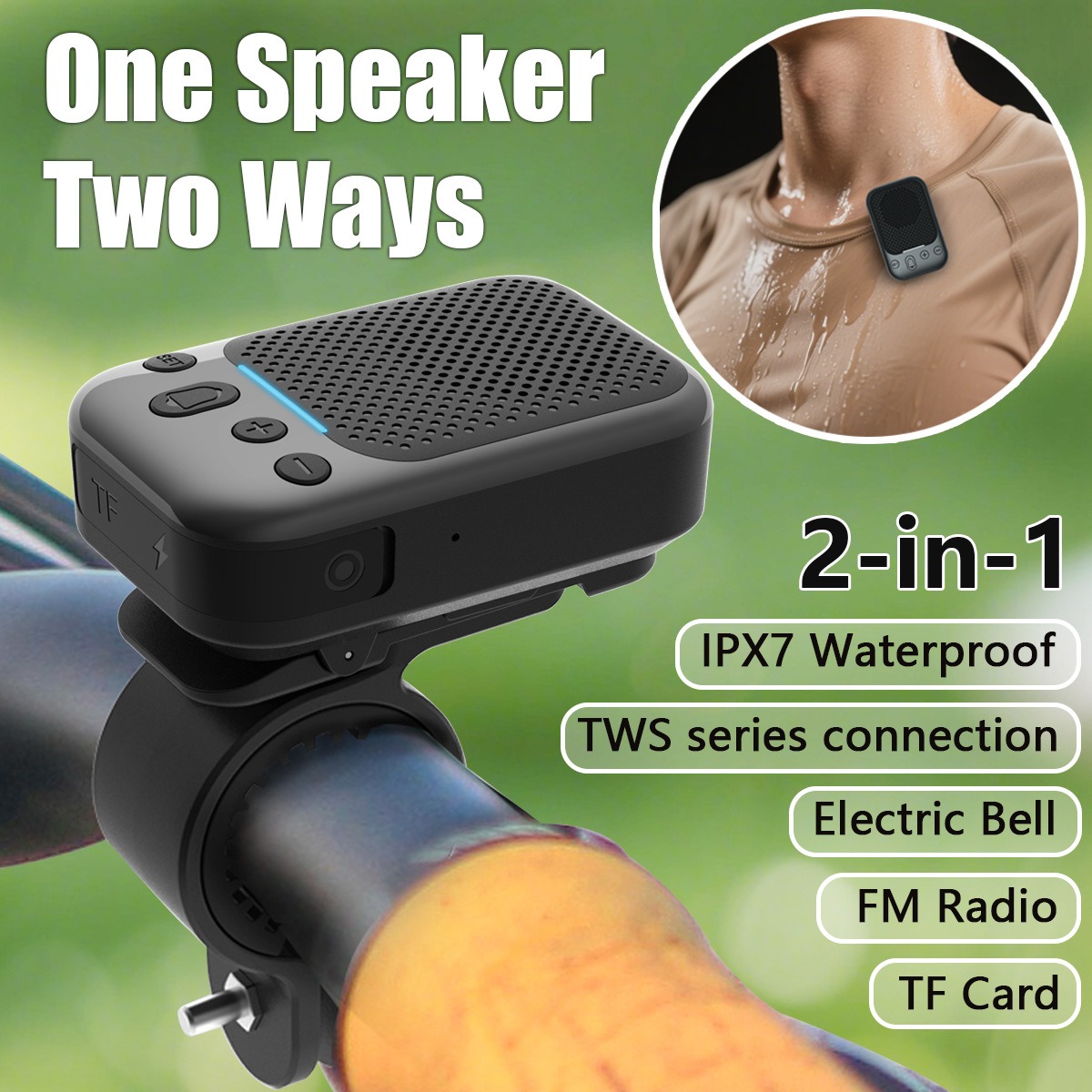 ลำโพงบลูทูธไร้สายแบบพกพาสำหรับ - Portable Bluetooth Speaker Waterproof Ipx7 บทวิจารณ์และราคา