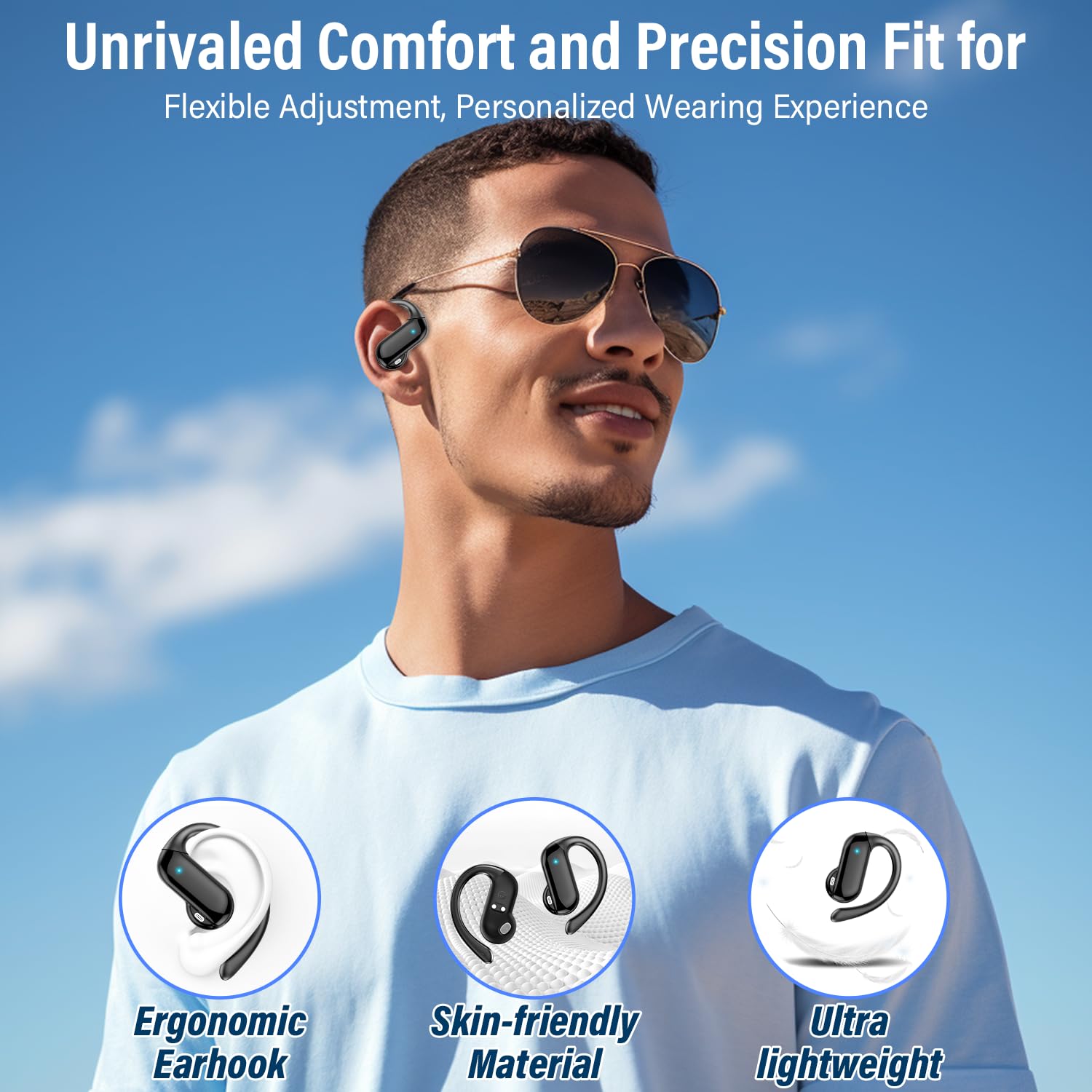 2026 หูฟังแบบเปิดหูบลูทูธ 5.4  - Type C Wired Earphones With Mic บทวิจารณ์และราคา