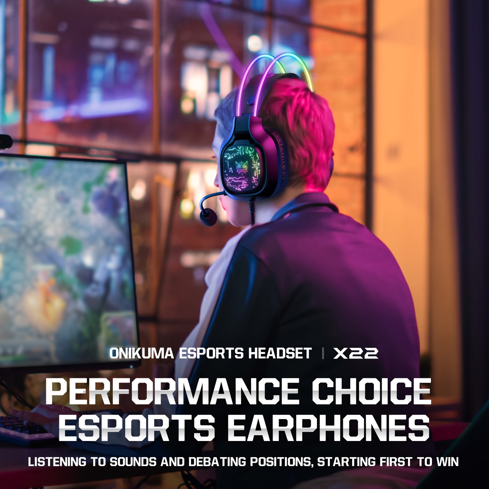Onikuma หูฟังครอบหูแบบมีสายหูฟ - Gaming Headset With Mic Rgb บทวิจารณ์และราคา
