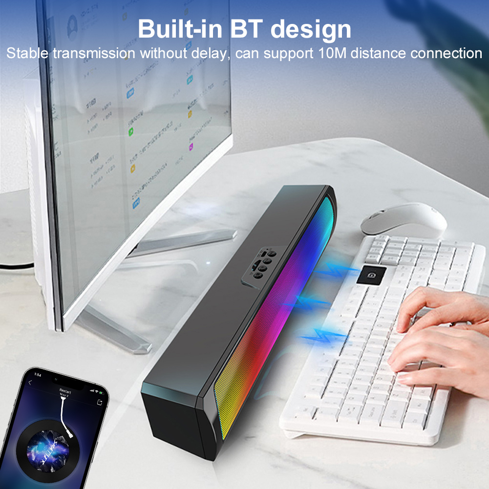 คอมพิวเตอร์แบบพกพาลำโพงซาวด์บา - Rgb Computer Soundbar For Pc บทวิจารณ์และราคา